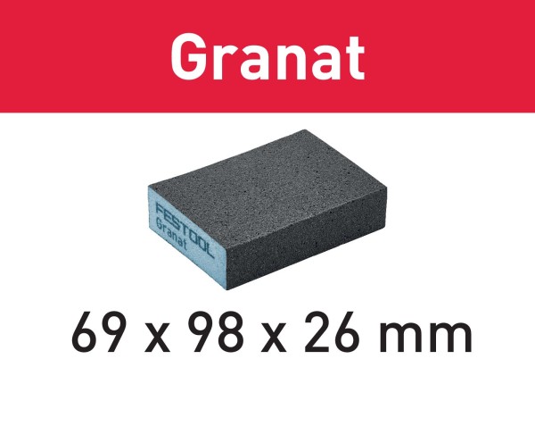 Festool Schleifblock Granat 69x98x26 220 GR/6, VE 6 Stück