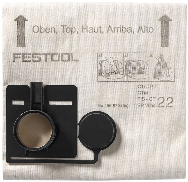 Festool Filtersack FIS-CT 44 SP VLIES/5, VE 5 Stück